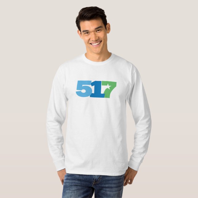 Local 317 area code custom Lansing, MI t-shirt (Front Full)