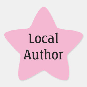Local Author Pink Star Stickers