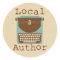 Local Author Typewriter Round Sticker