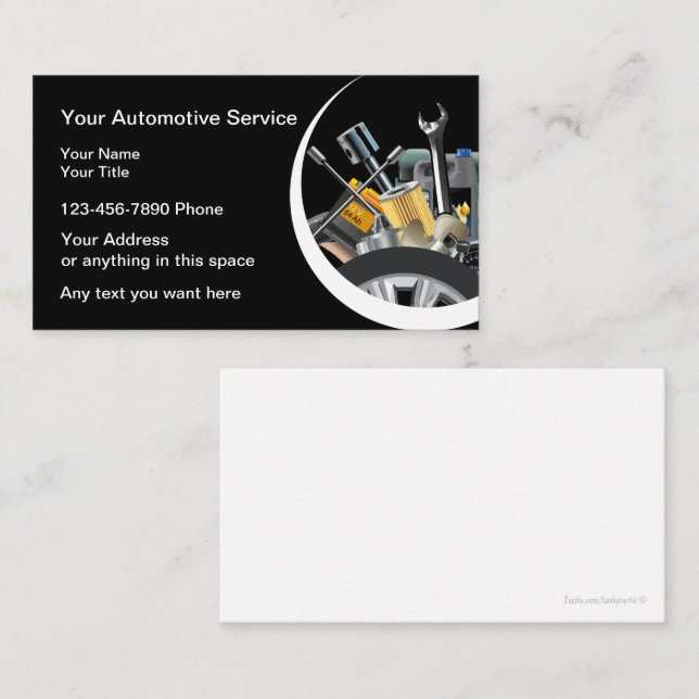 Local Automotive Service Business Cards (Front/Back)