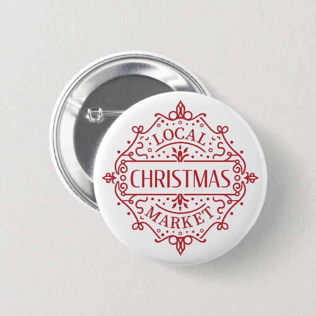 Local Christmas market 6 Cm Round Badge (Front & Back)