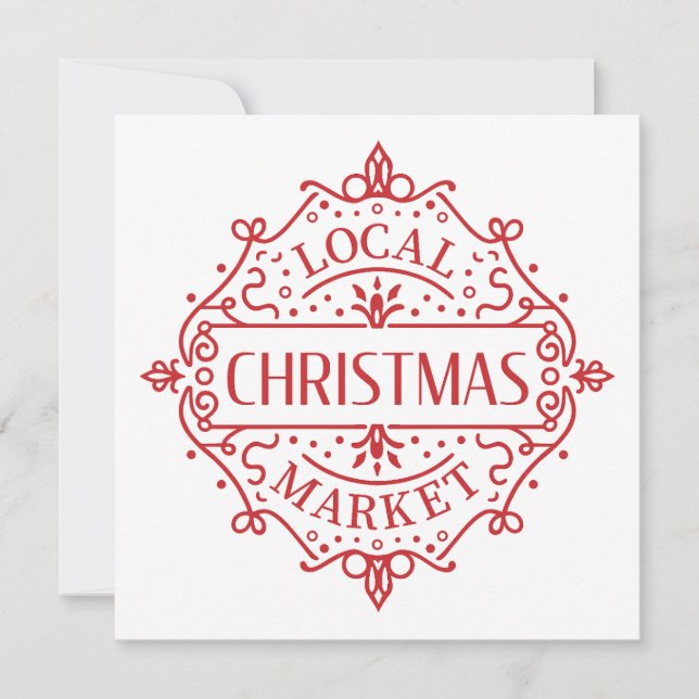 Local Christmas market Invitation (Front)