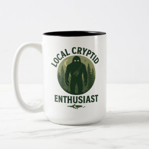 Local Cryptid Enthusiast   Halloween Two-Tone Coffee Mug