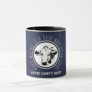 Local Dairy Farm Business Custom Promotional Info Mug