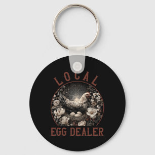 Local Egg Dealer Farm Chicken Farmer _3 Key Ring