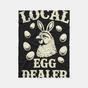 Local Egg Dealer Poultry Farm Easter Day Farmer Fleece Blanket