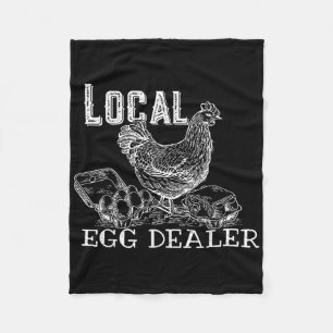 Local Egg Dealer Retro Chicken Funny Farmer Easter Fleece Blanket