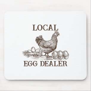 Local Egg Dealer Retro Chicken Funny Farmer Easter Mouse Mat
