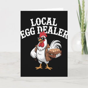 Local Egg Dealer Roster Easter Funny Chicken Farme Card