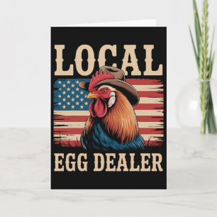 Local Egg Dealer Roster Easter Funny Chicken Farme Card