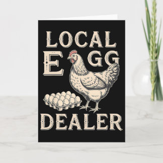 Local Egg Dealer Roster Easter Funny Chicken Farme Card