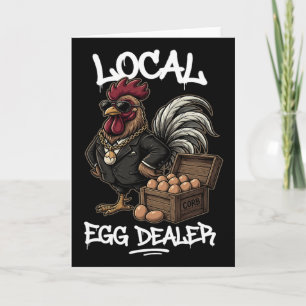 Local Egg Dealer Roster Easter Funny Chicken Farme Card