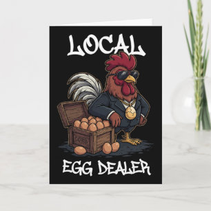 Local Egg Dealer Roster Easter Funny Chicken Farme Card