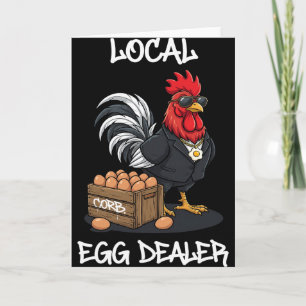 Local Egg Dealer Roster Easter Funny Chicken Farme Card