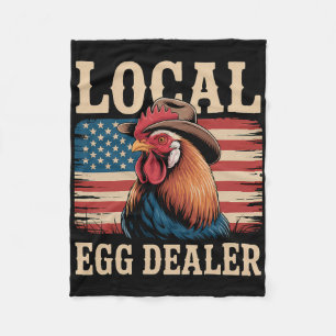 Local Egg Dealer Roster Easter Funny Chicken Farme Fleece Blanket