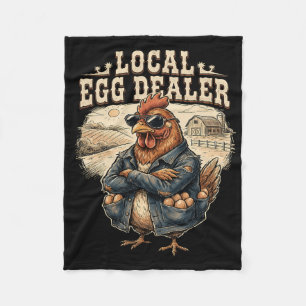 Local Egg Dealer Roster Easter Funny Chicken Farme Fleece Blanket