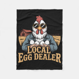 Local Egg Dealer Roster Easter Funny Chicken Farme Fleece Blanket