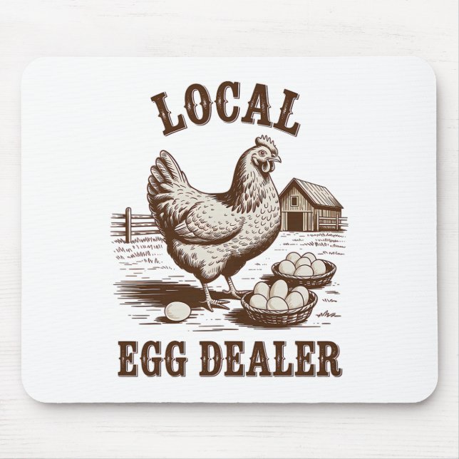 Local Egg Dealer Roster Easter Funny Chicken Farme Mouse Mat (Front)