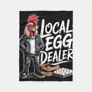 Local Egg Dealer Roster Farmer Funny Chicken Easte Fleece Blanket