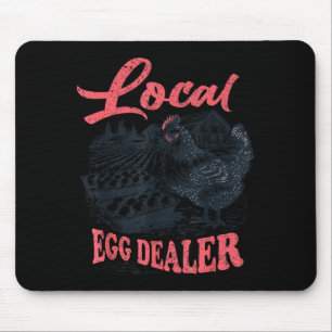 Local Egg Er Retro Chicken Funny Farmer Easter Adu Mouse Mat