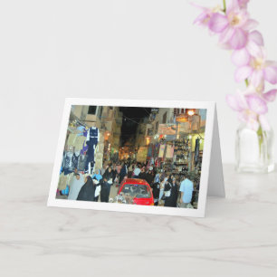 Local Egyptians at Luxor Market Card