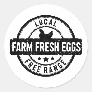 Local Farm Fresh Free Range Eggs Sticker
