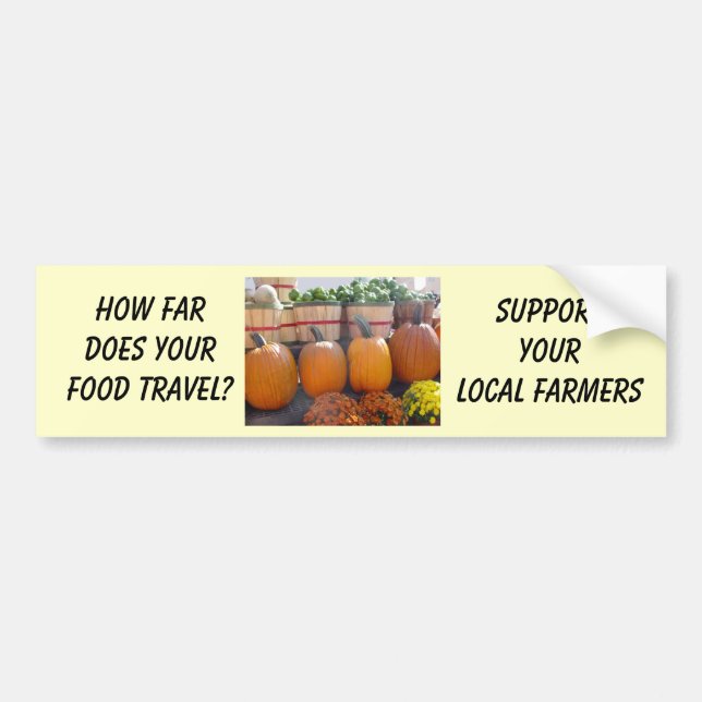 Local Farmers Bumper Sticker (Front)