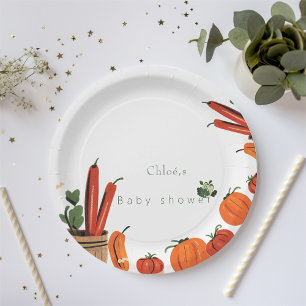 Local Farmers market baby shower Paper Plate