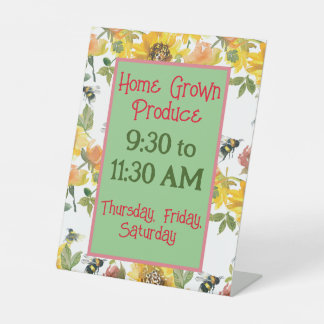 Local Farmstand Produce Signage Pedestal Sign