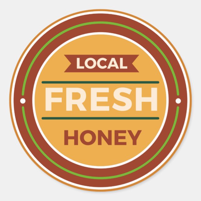 Local Fresh Honey Information Classic Round Sticker (Front)