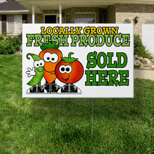 Local Fresh Produce Garden Sign