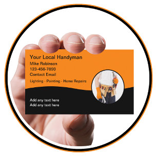 Local Handyman Modern Business Cards