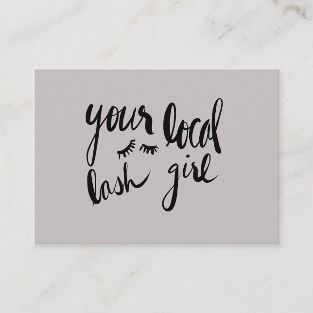 Local lash girl aftercare lash card (Front)