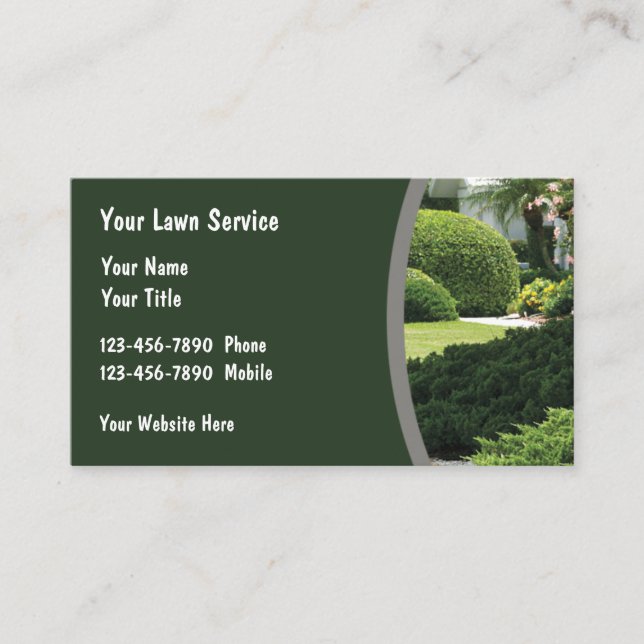 Local Lawn Service Business Cards (Front)