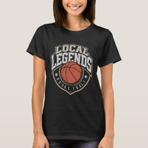 Local Legends Basketball Crest Retro Sports T-Shirt