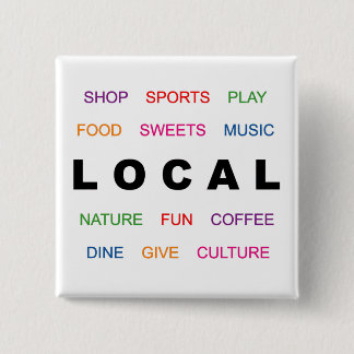 Local Living 15 Cm Square Badge