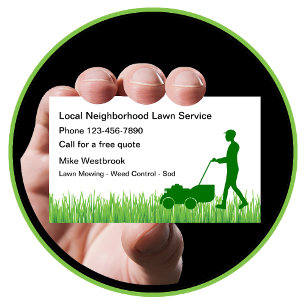 Local Neighborhood Lawn Service Business Card