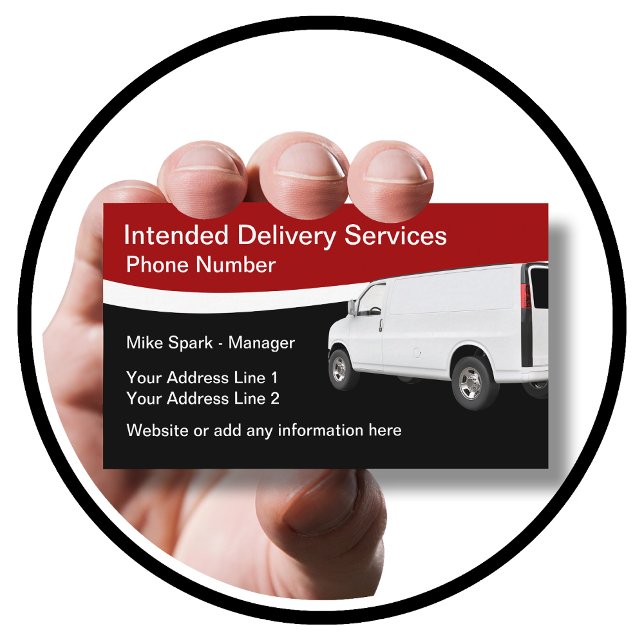 Local Neighbourhood Delivery Truck Van Business Card (Creator Uploaded)