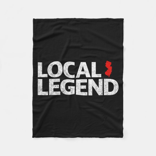 Local New Jersey Legend - Funny Sarcastic New Jers Fleece Blanket (Front)