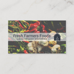 Local Organic   Farmers Market Fresh Produce Business Card