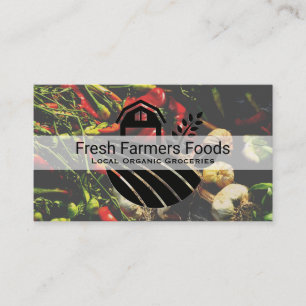 Local Organic   Farmers Market Fresh Produce Business Card