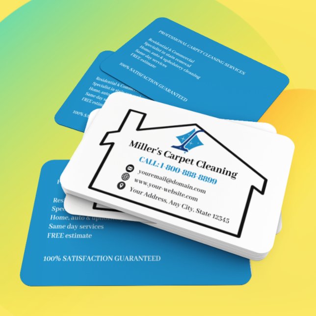 Local Residential Commercial Carpet Cleaning Business Card (Creator Uploaded)