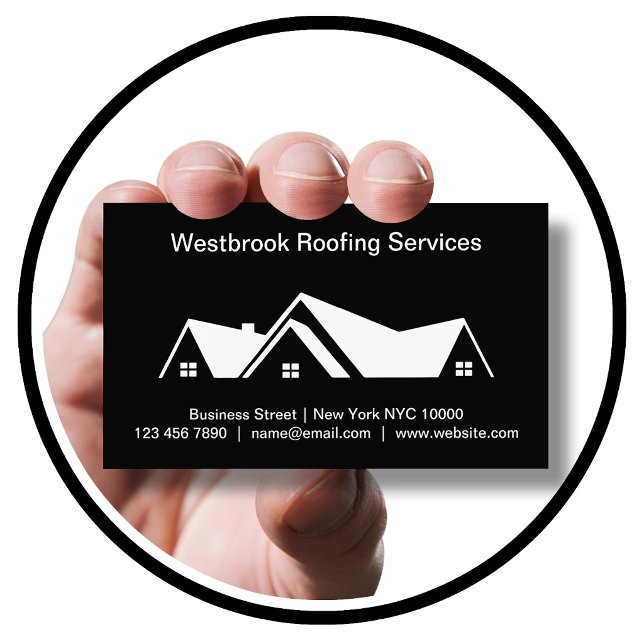 Local Roofing Service Business Card Template (Creator Uploaded)