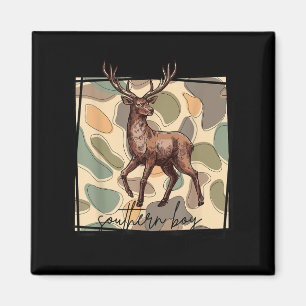 Local Southern Boy Deer Hunting Camo Outdoor Vinta Magnet