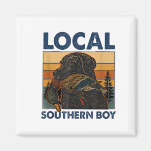 Local Southern Boy Duck Hunting Black Lab Outdoor Magnet