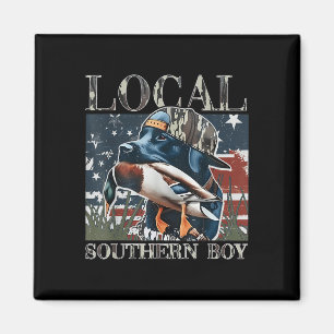 Local Southern Boy Duck Hunting Black Lab Outdoor Magnet