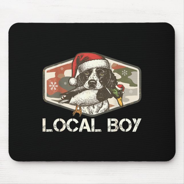 Local Southern Boy Duck Hunting Black Lab Outdoor  Mouse Mat (Front)