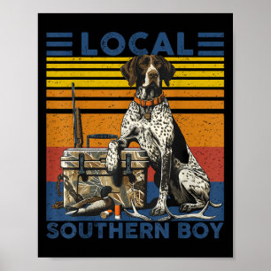 Local Southern Duck Hunting Dog Black Lab Outdoor Poster