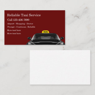 Local Taxicab Car Service Modern Business Card