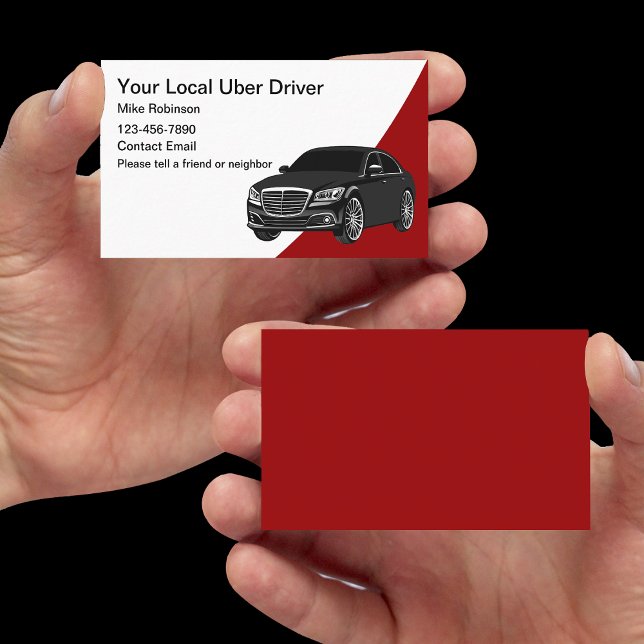 Local Uber Driver Business Cards Modern (Creator Uploaded)